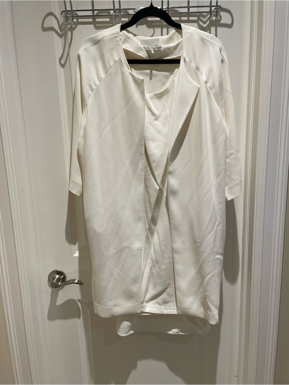 OAK + FORT Ivory Open-Front Minimal Jacket and Dress